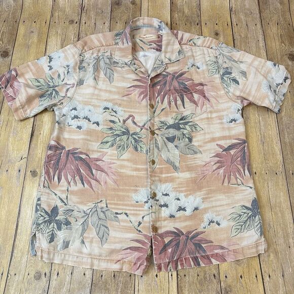 Tommy Bahama Silk Hawaiian Shirt Floral Mens Medium - Picture 5 of 12